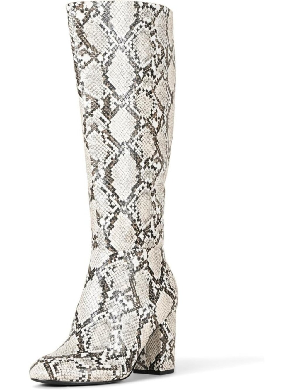 Stylish Women's Tall Heel Boots with Memory Foam Insole & Zipper - Comfort